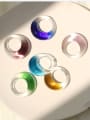 thumb Millefiori Glass Multi Color Round Artisan Band Ring 3