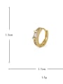 thumb Brass Cubic Zirconia Geometric Minimalist Single Earring 4