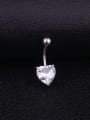 thumb Stainless steel Cubic Zirconia Heart Minimalist Belly Rings & Belly Bars 0