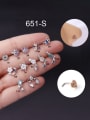 thumb Stainless steel Cubic Zirconia Flower Hip Hop Nose Studs 0