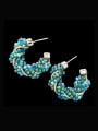 thumb Brass Bead Geometric Luxury Stud Earring 1