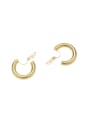 thumb Brass Geometric Minimalist Clip Earring 2