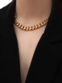 thumb Brass Hollow Geometric  Vintage Chain Necklace 1