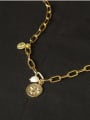 thumb Brass Geometric Vintage Hollow Chain Necklace 2