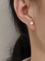 thumb Brass Shell Geometric Minimalist Earring 2
