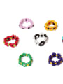 thumb Alloy Glass bead Multi Color Round Ethnic Band Ring 1
