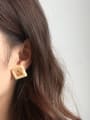 thumb Alloy Enamel Geometric Minimalist Stud Earring 1