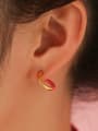 thumb Brass Enamel Geometric Minimalist Stud Earring 1