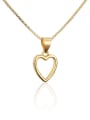 thumb Brass Heart  Earring and Necklace Set 3