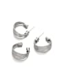 thumb Brass Minimalist Irregular Ring And Earring Set 0