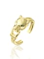 thumb Brass Leopard Cute Band Ring 0