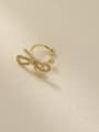 thumb Brass Cubic Zirconia Bowknot Vintage Clip Trend Korean Fashion Earring 0