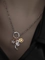 thumb Brass Smiley Hip Hop Necklace 1