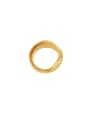 thumb Copper Round Geometric Minimalist Band Fashion Ring 4