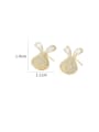 thumb Brass Cubic Zirconia Enamel Rabbit Cute Stud Earring 2