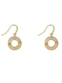 thumb Brass Cubic Zirconia Geometric Minimalist Hook Trend Korean Fashion Earring 0