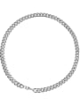 thumb Titanium Steel  Hollow Geometric  Chain  Vintage Necklace 3