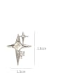 thumb Brass Cubic Zirconia Black Star Dainty Stud Earring 2