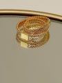 thumb Copper Round Geometric Minimalist Band Fashion Ring 3