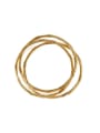 thumb Brass Hollow Round Vintage Stackable Ring 4