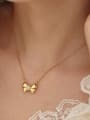 thumb Brass Bowknot Vintage Necklace 2