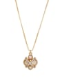 thumb Brass Imitation Pearl Flower Vintage Necklace 2