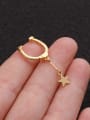 thumb Brass Cubic Zirconia Star Minimalist Single Earring 3