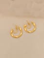 thumb Brass Geometric Minimalist Clip Earring 1