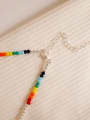 thumb Brass Rainbow Minimalist Beaded Necklace 2