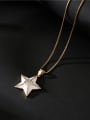 thumb Brass Rhinestone Enamel Star Ethnic Five-pointed star Pedant Necklace 2