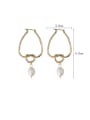 thumb Copper Imitation Pearl Geometric Minimalist Drop Trend Korean Fashion Earring 2