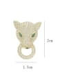 thumb Brass Cubic Zirconia Leopard Luxury Stud Earring 2