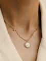 thumb Brass Shell Geometric Minimalist Trend Korean Fashion Necklace 1