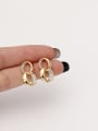 thumb Brass Cubic Zirconia Geometric Minimalist Drop Trend Korean Fashion Earring 1