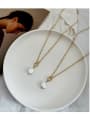 thumb Copper Alloy Freshwater Pearl White Geometric Trend Trend Korean Fashion Necklace 1