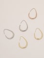 thumb Brass Line Water Drop Minimalist Stud Trend Korean Fashion Earring 0