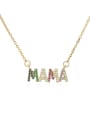 thumb Brass Cubic Zirconia Letter Vintage Necklace 0