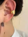 thumb Brass Smooth Geometric Minimalist Clip Trend Korean Fashion Earring 1