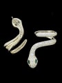 thumb Brass Cubic Zirconia Snake Luxury Stud Earring 1