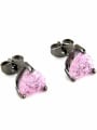 thumb Brass Heart Cubic Zirconia Earring and Necklace Set 4