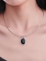 thumb Brass Natural Stone Snake Hip Hop Necklace 2