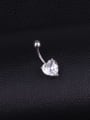 thumb Stainless steel Cubic Zirconia Heart Minimalist Belly Rings & Belly Bars 1