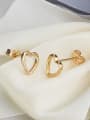 thumb Brass Heart  Earring and Necklace Set 2