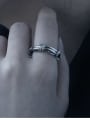 thumb Brass Geometric knot Minimalist Band Ring 1