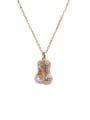 thumb Copper Imitation Pearl Irregular Trend Groundnut Pendant Necklace 4