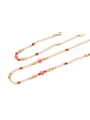 thumb Brass Natural StoneMinimalist Irregular Multi Color Bracelet and Necklace Set 0