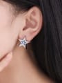 thumb Brass Enamel Star Cute Stud Earring 1