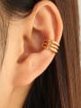 thumb Brass Geometric Minimalist Single Earring  (Single) 1