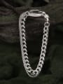 thumb Brass Geometric Hip Hop Link Double Layer Chain Bracelet 2