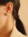 thumb Brass Cubic Zirconia Bowknot Vintage Stud Trend Korean Fashion Earring 2